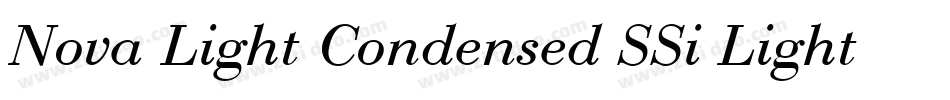 Nova Light Condensed SSi Light Condensed Italic字体转换